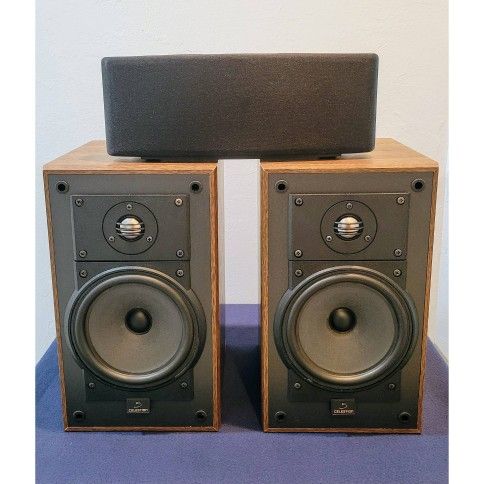Celestion 5 MKII HiFi Bookshelf Speakers Loudspeakers & Center Speaker, 3pc Set