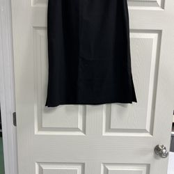 Banana Republic Black Wool Blend Lined Side Slits Stretch Skirt - Size 6 - VGUC