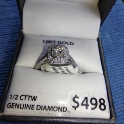 1/2 CT WG Diamond Engagement Ring