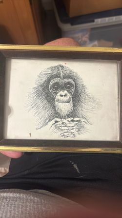 Lithograph Of Monkey “ Gangster, Monkey”