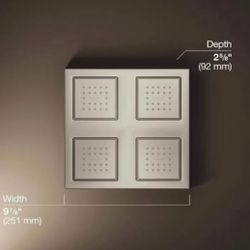 Rain shower head/panel