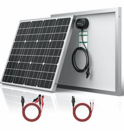 12V 50W Solar Panel Battery Charger Ultra, Built-in UltraSmart MPPT Charge Controller, Waterproof 50 Watt Solar Battery Maintainer for 12Volt AGM, Dee