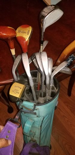 Golf clubs and bags