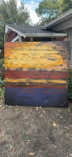 5 1/2 x 5 1/2 Foot canvas stretch oil painting
