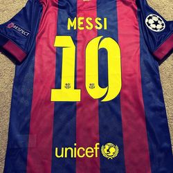 2014/2015 FC Barcelona ‘Lionel Messi #10’  Champions League Soccer Jersey