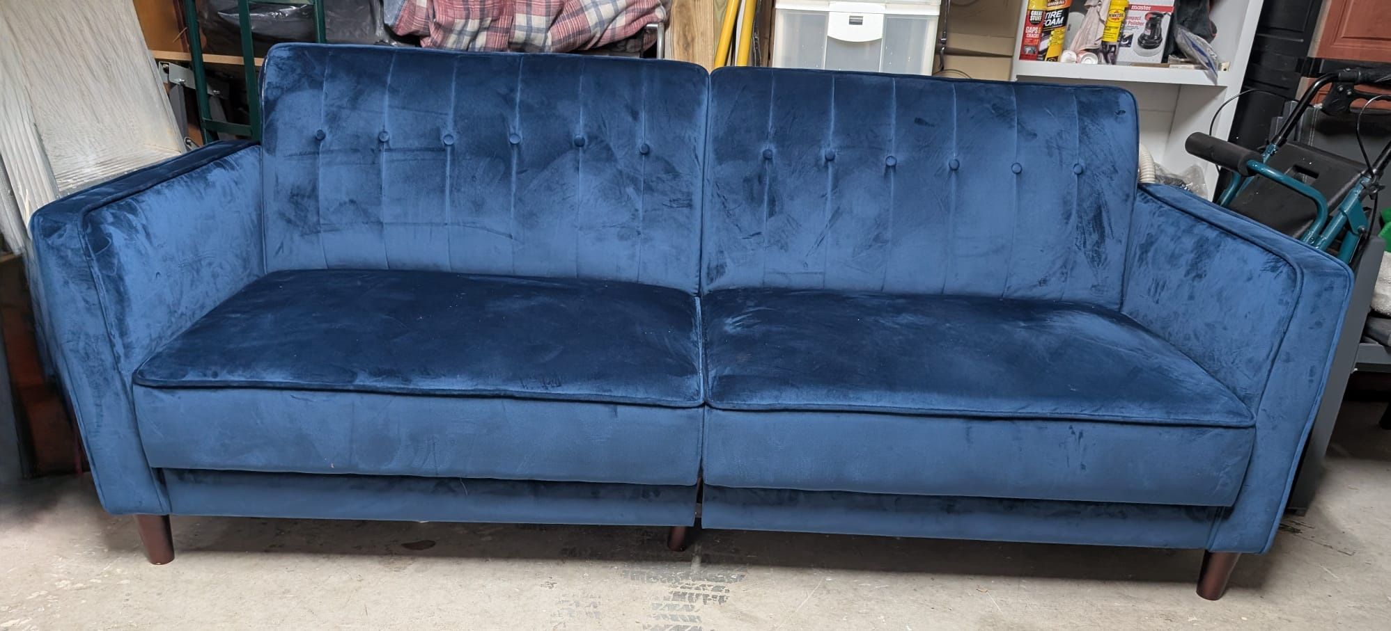 Blue Velvet Futon