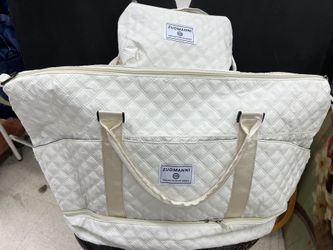 Travel Duffel Bag with Toiletry Bag, Sports Tote Gym Bag, Shoulder Weekender Overnight Bag for Women