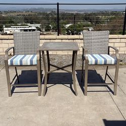 Outdoor seating table and 2 chairs