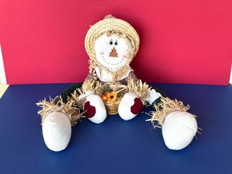 Plush Scarecrow Shelf Sitter - Fall / Halloween / Thanksgiving Decor