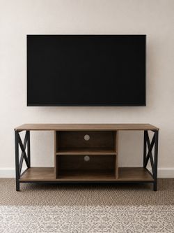 Modern Industrial-Style Entertainment Center