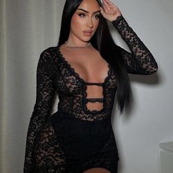 Black Lace Dress 