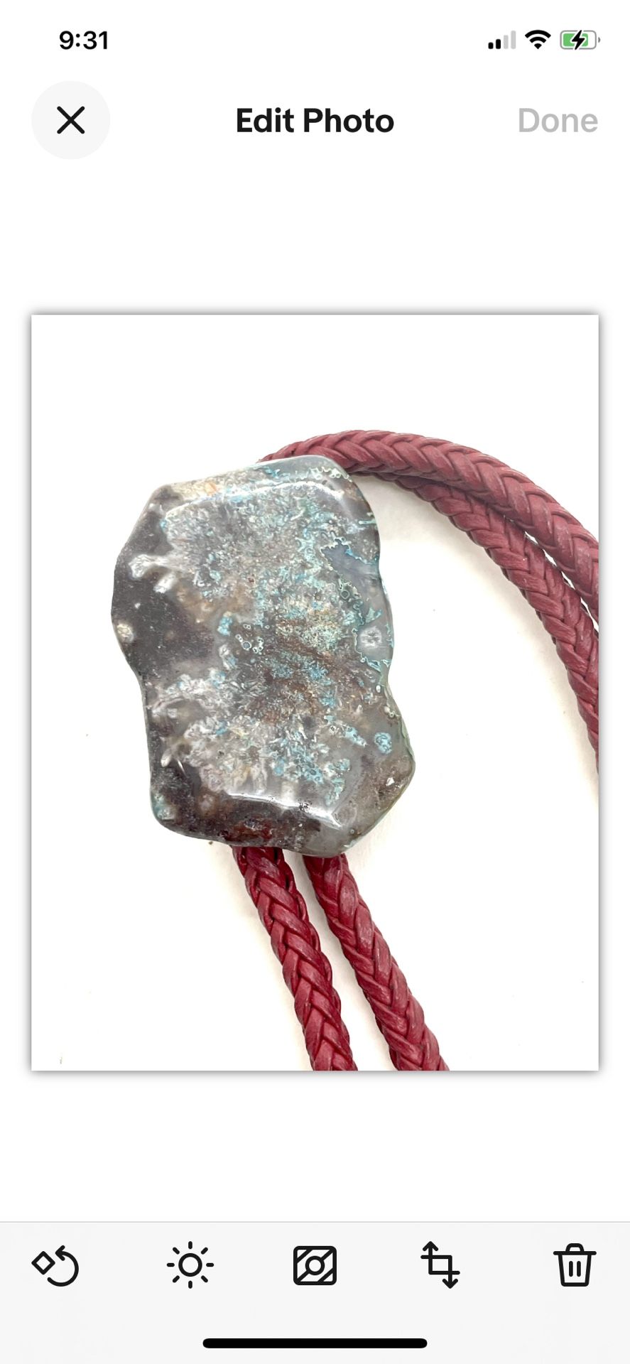 Western Turquoise Colored Bolo