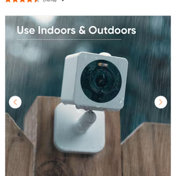 Wyze Cam OG, Wired Indoor/ Outdoor 1080p HD Smart Home Security Camera with Built-In Spotlight New $19