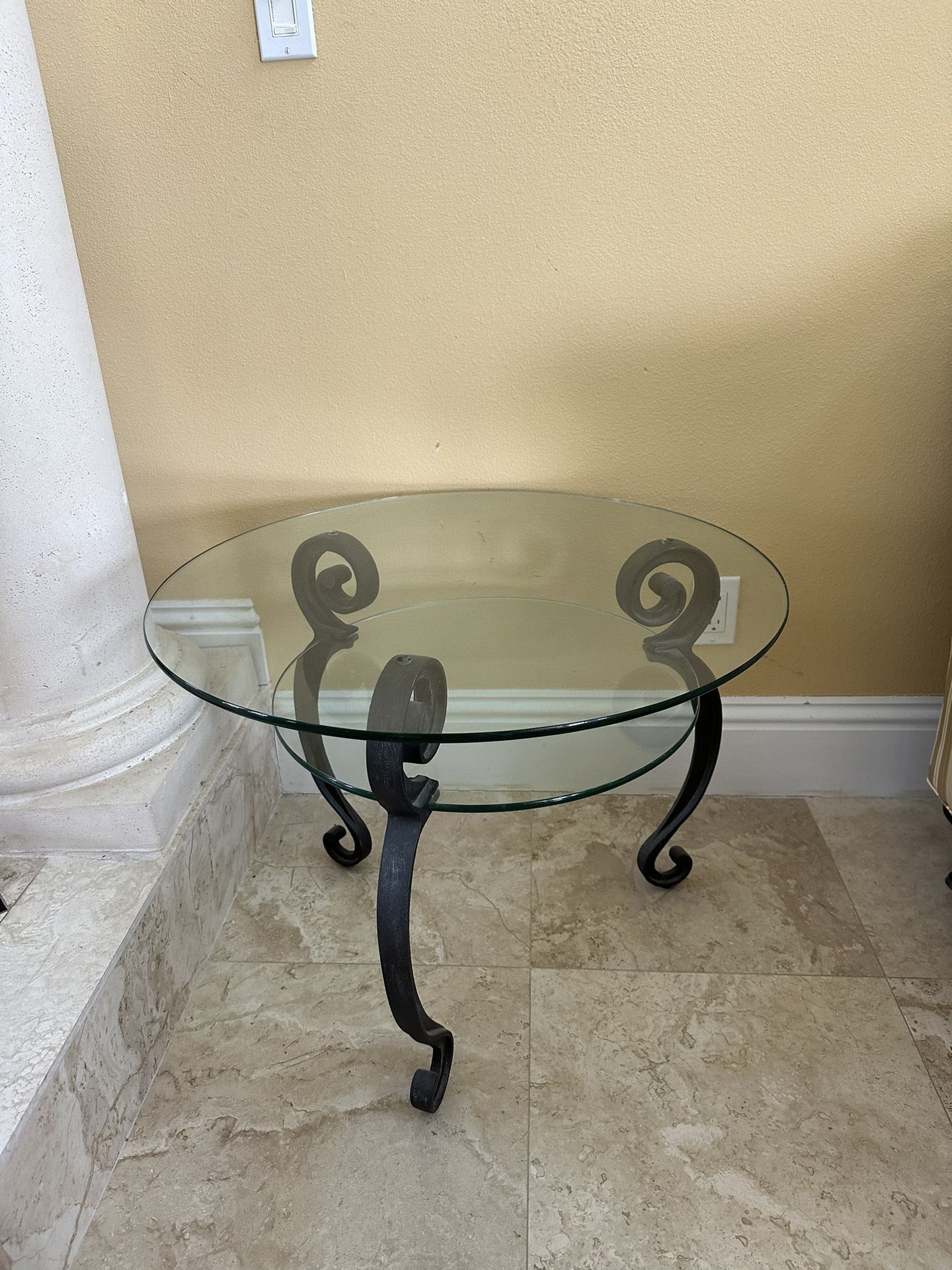 Glass Coffee Table And End Tables