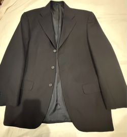 Men's Dark Navy Three-Button Suit Jacket