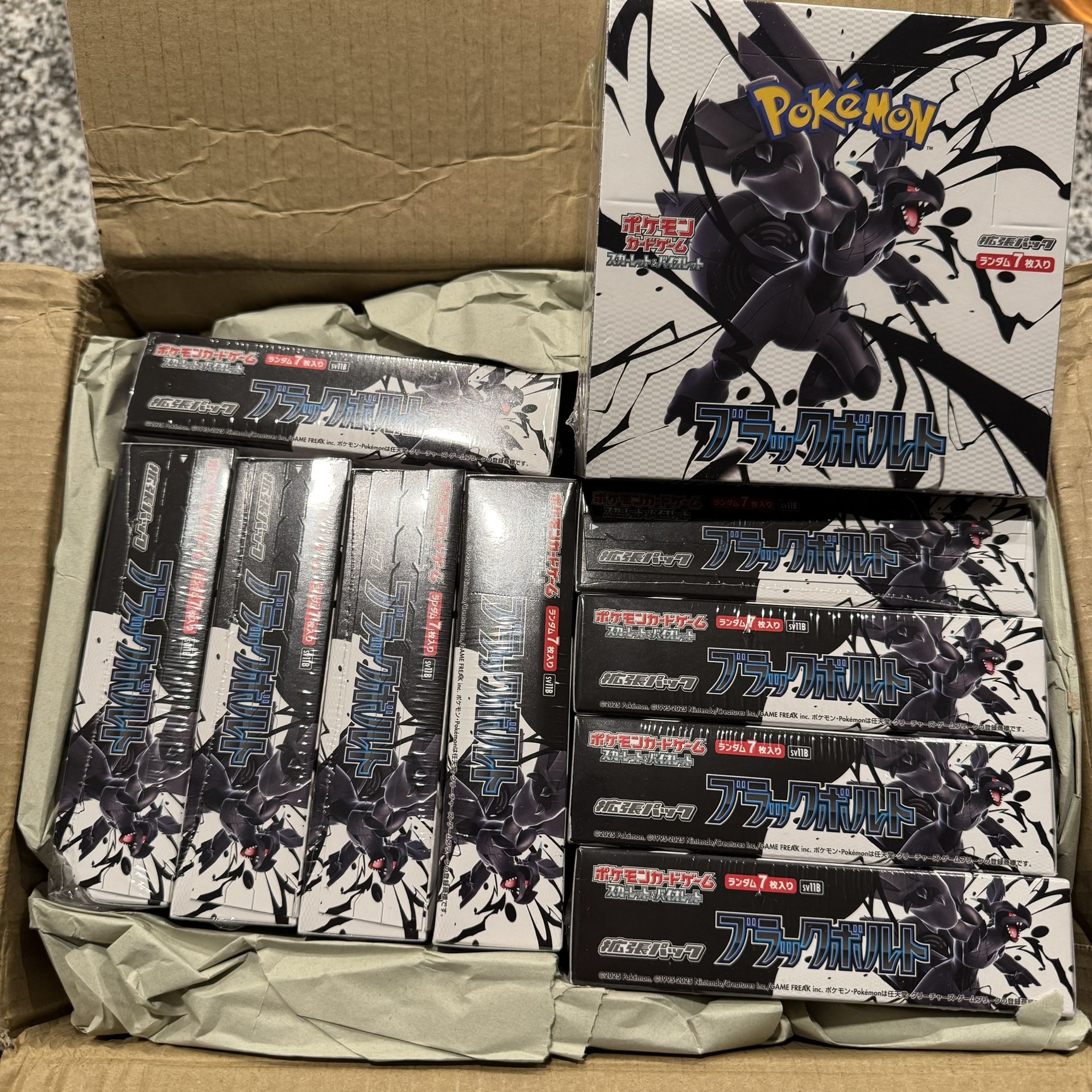Japanese Pokemon Cards Black Bolt Box