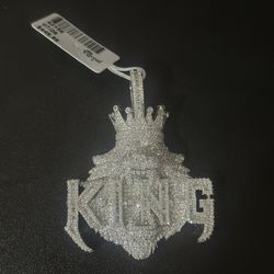 Iced Out Crown Lion King Pendant & Chain