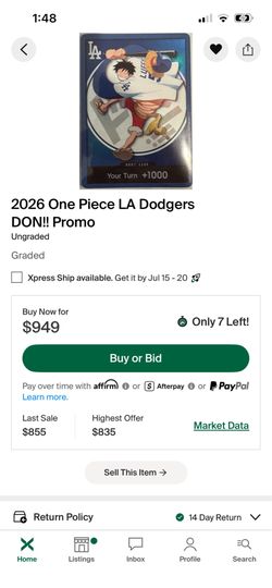 2026 One Piece LA Dodgers Don!! Promo