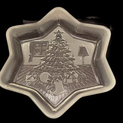Vtg Mikasa Christmas Star Serving Dish Glass Discontinued