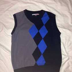 Grand Slam Black And Blue Diamond Sweater Vest