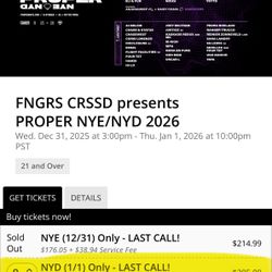 4 x Proper SD Tickets For Day 2 on 01/01/2026