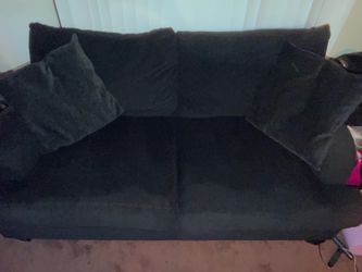 Black 2-piece couch set (2-seater + 3-seater)