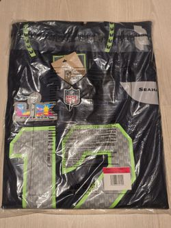Authentic Nike Seahawks 12s Super Bowl LX Patch Game Jersey - Size L & BRAND NEW