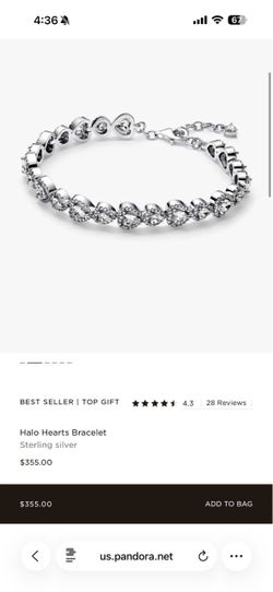 Pandora Halo Hearts Bracelet