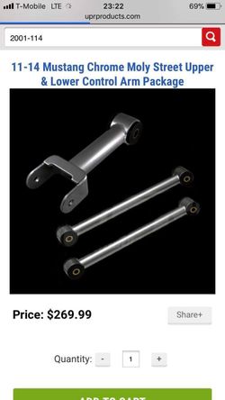 11-14 Mustang chrome moly street upper and lower control arms