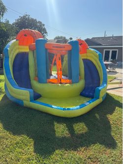 Double slide water bounce house