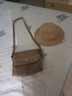 Ladies Portuguese  hat & handbag