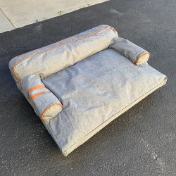 $45 (NEW) Gray Color 30” Medium Size Dog Sofa Bed with Backrest Fabric Pet Couch Lounge