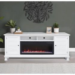 New Cove Fireplace Cabinet Media Console  – 86” | RETAIL $1,699 | NEW OPEN BOX | Delivery Available