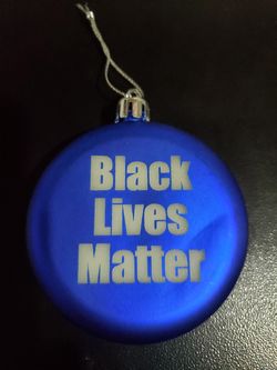 Black lives matter christmas ornaments