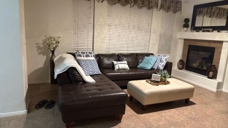 Leather sofa set