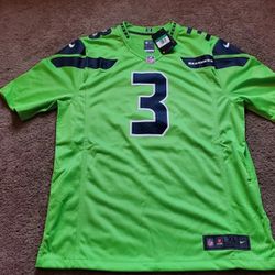 Nike Men's Sz XL Russell Wilson Seattle Seahawks NFL On Field Volt Green Jersey