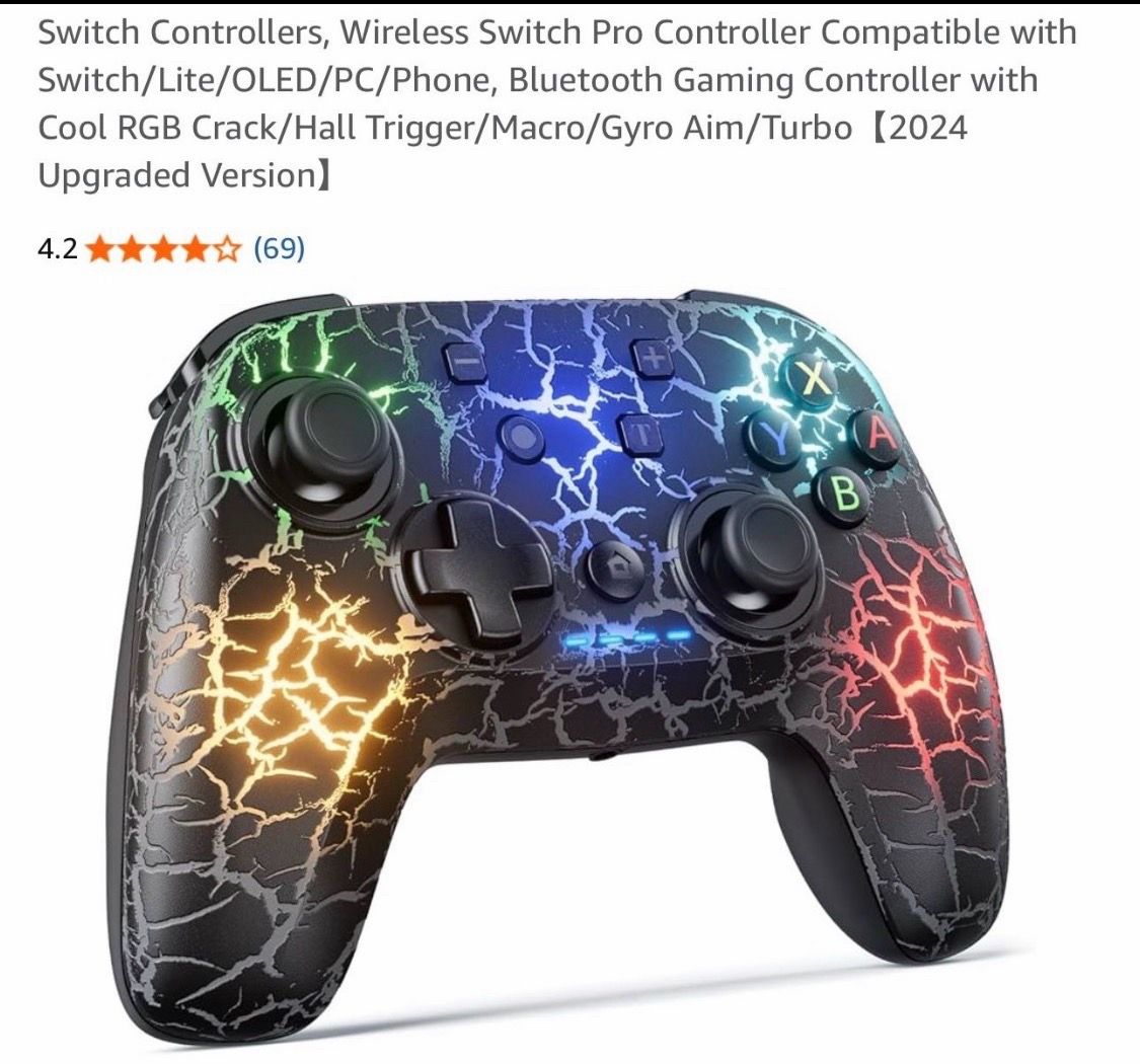 Wireless switch game controller, new