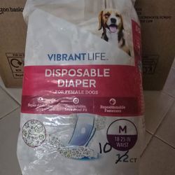 Vibrant Life Disposable Diapers For Female Dogs