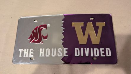 License Plate UW/WSU House Divided