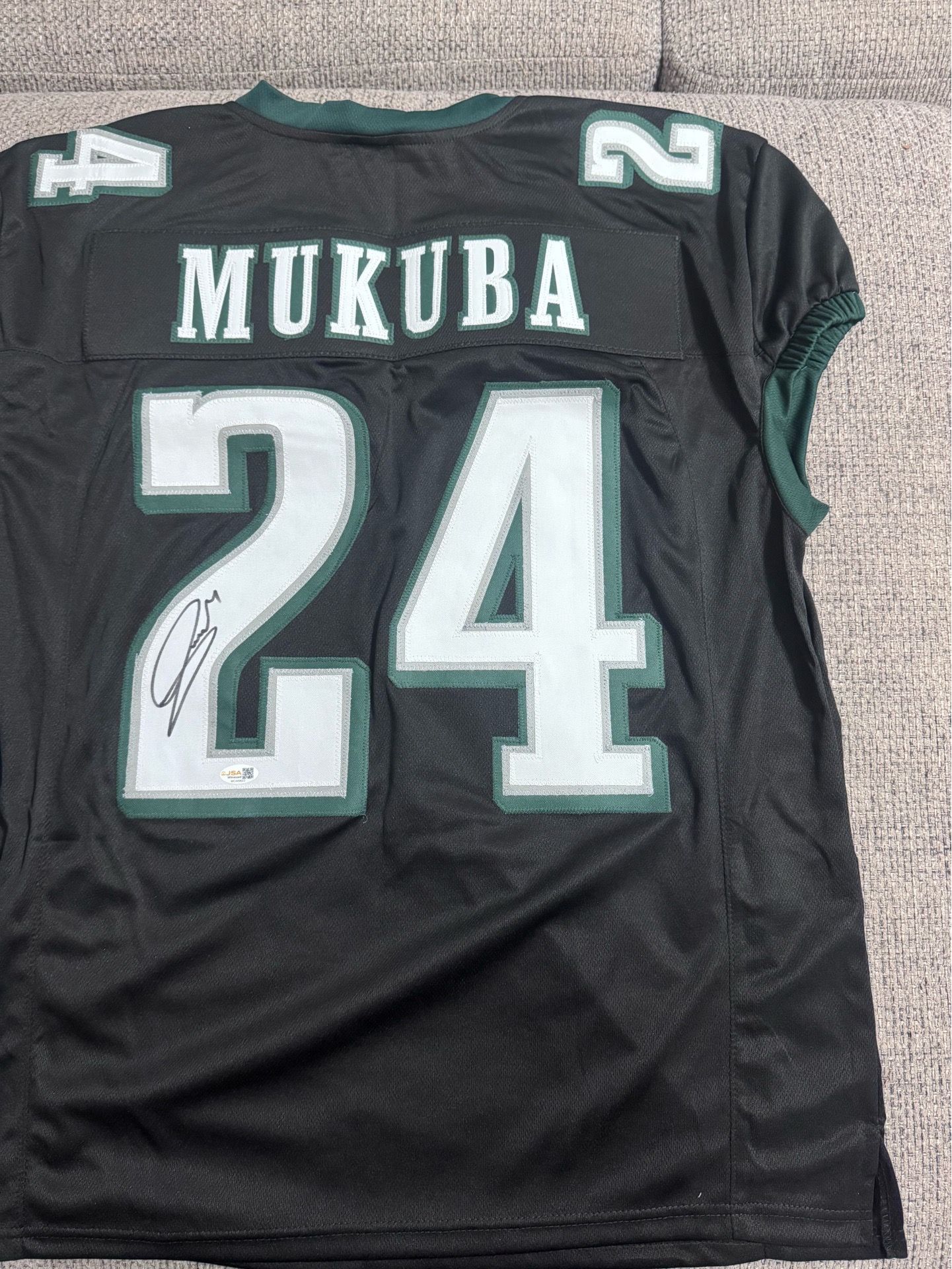 Andrew Mukuba Signed Autograph Custom Jersey -JSA Coa -Philadelphia Eagles