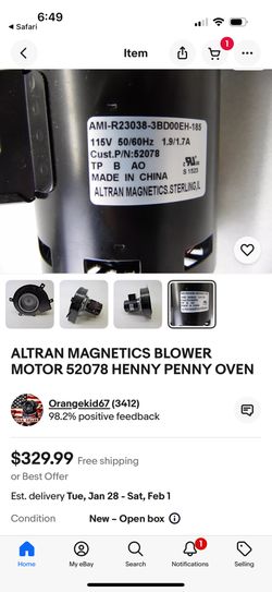 Brand New Altran Magnetic Blower Motor