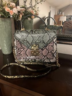 Aldo Faux Snake Purse Bag Adjustable Crossbody