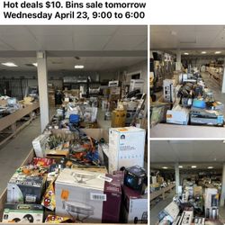 Desert deals liquidation has hot deal Wednesday 04/23 all bins $10 from 9-6 locations 1322 S 4th ave yuma az 85364