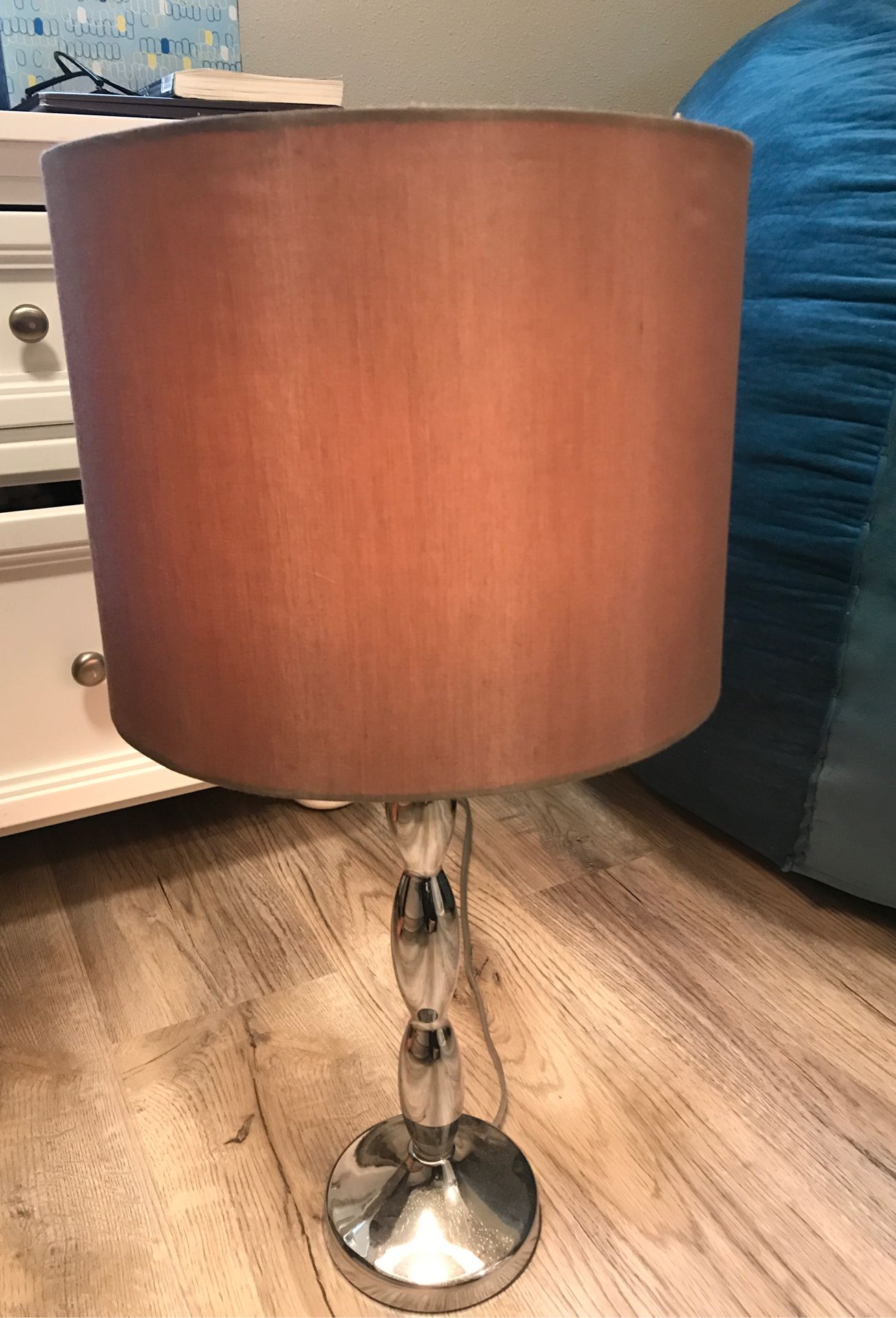 Taupe and metallic lamp