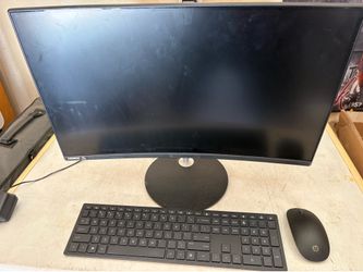 Computer Monitor, keyboard & mouse