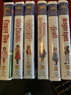 Shirley Temple VHS movie classics, 6 color NEW