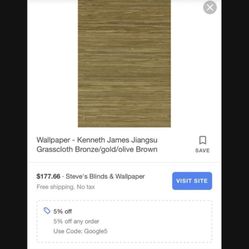 Kenneth James Grass cloth Wall Paper Full Roll