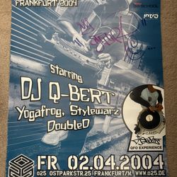 HIP HOP HEADS!!! - Auth Autograph DJ QBERT- 