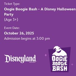 Oogie Boogie Bash Tickets 