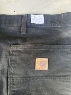 Carhartt Used Black Work Pants 50x30